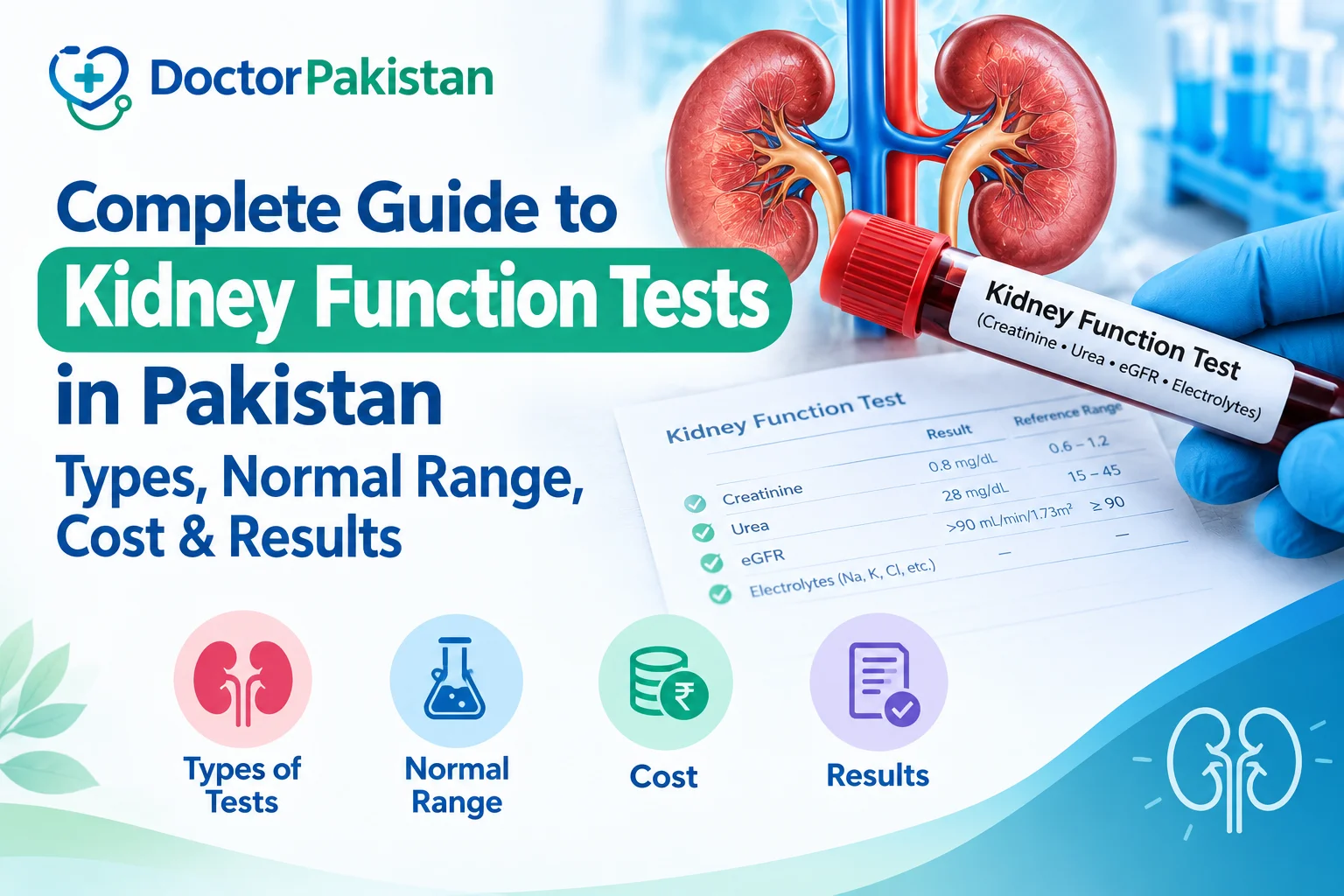 Complete Guide to Kidney Function Tests in Pakistan – Types, Normal Range, Cost & Results