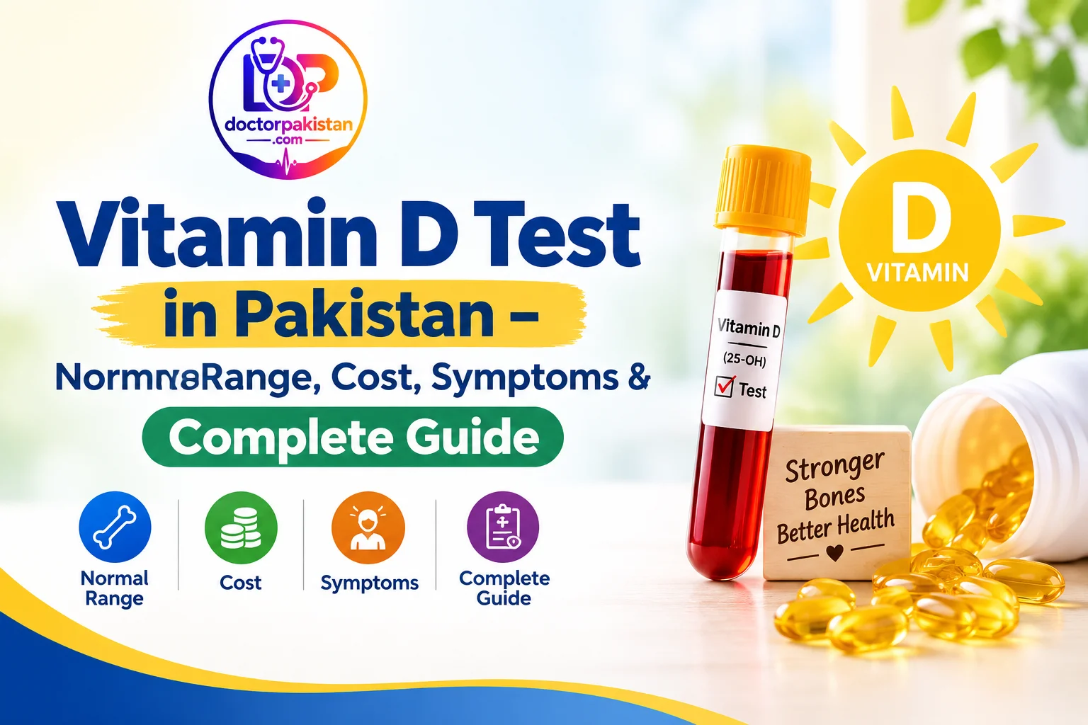 Vitamin D Test in Pakistan – Normal Range, Cost, Symptoms & Complete Guide